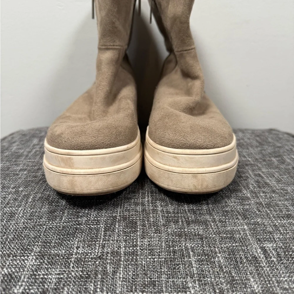 J/Slides Tristan faux fur-lined waterproof suede sneaker boot, Size 7.5